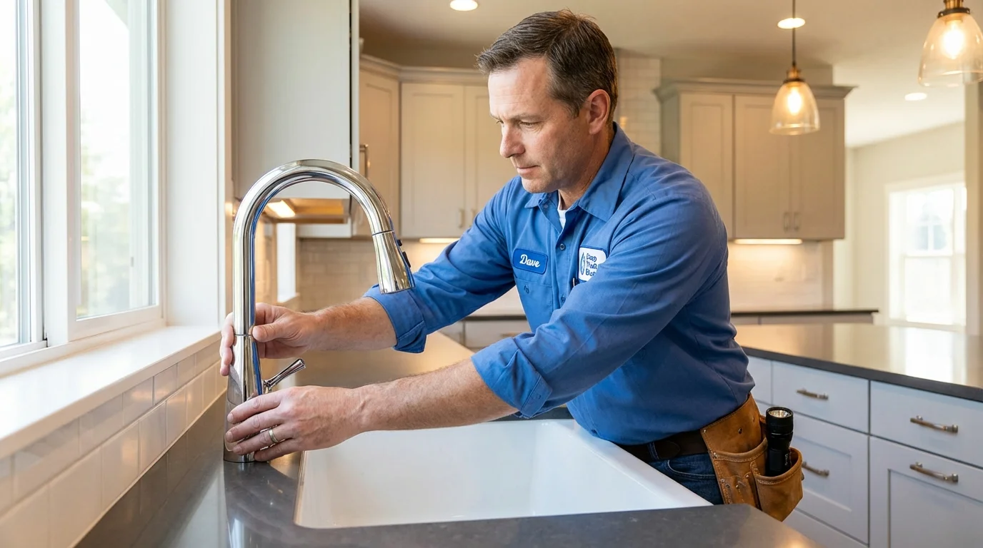 Kitchen faucet installation by Johns Plumbing LLC in Presidio